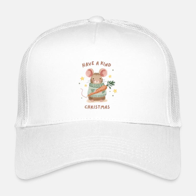 Have a Kind Christmas – Süße Maus - Kinder Trucker-Cap - Weiß