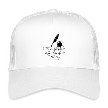 J'aime pas l'école - Casquette trucker enfant - blanc - Devant