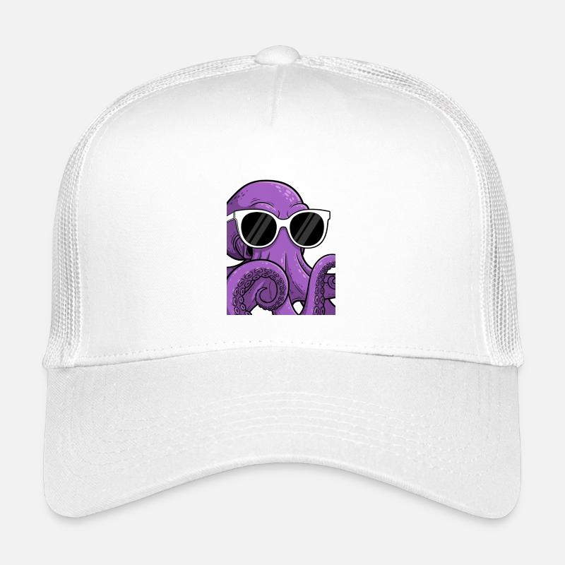 Casual octopus with sunglasses Kids’ Trucker Cap