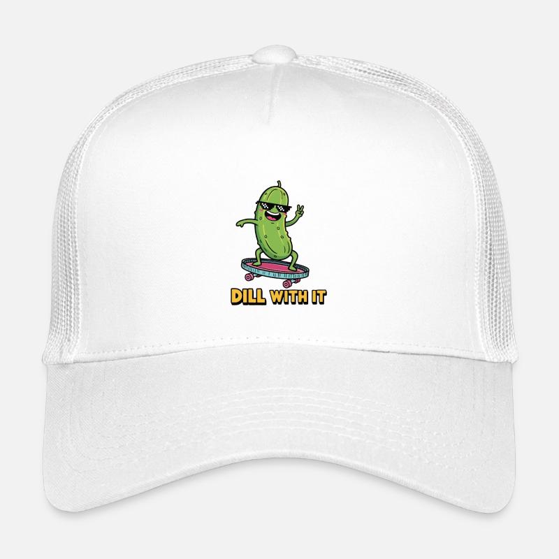 Gurken-Vibes - Kinder Trucker-Cap - Weiß