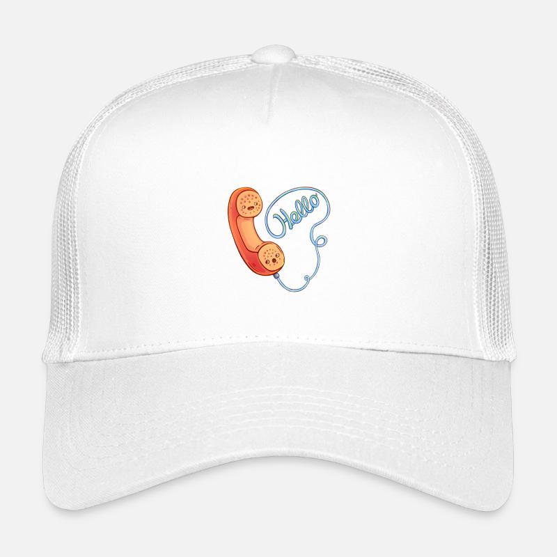 Retro-Vintage-Handy sagt Hallo - Kinder Trucker-Cap - Weiß