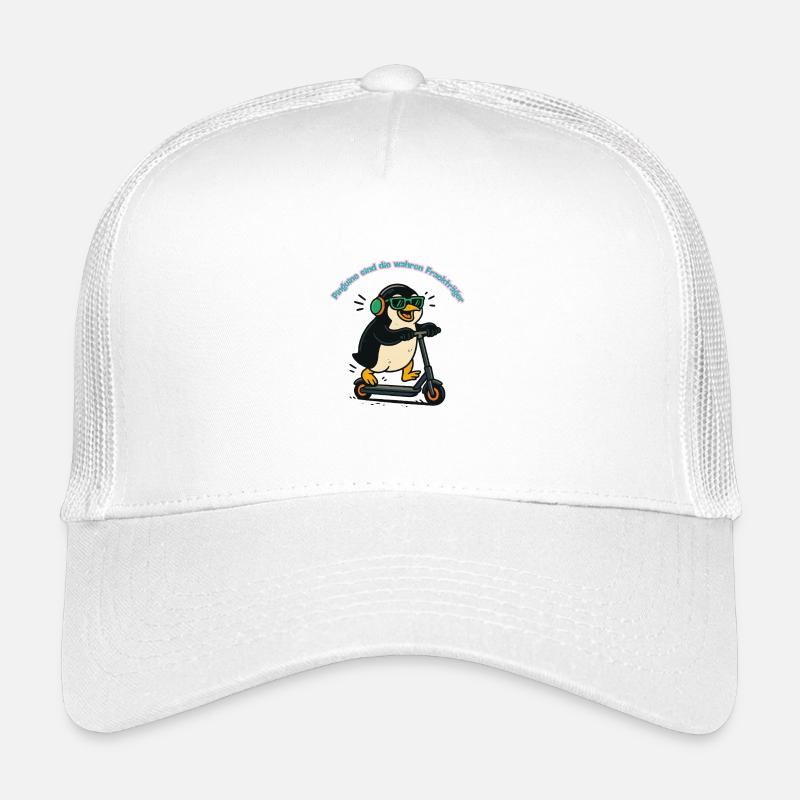Frackpinguin auf Scooter Kinder Trucker-Cap