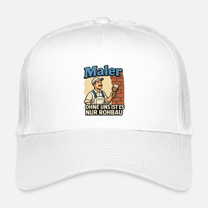 Maler Spruch Rohbau Ironie - Kinder Trucker-Cap - Weiß