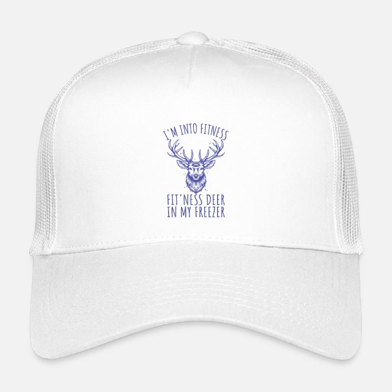Fitness Hirsch Gefrierschrank - Kinder Trucker-Cap - Weiß