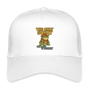 Cowboy Frog Squat Pun - Kids’ Trucker Cap - white - Front