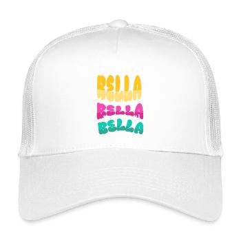 Bella Bella Dreifarbige Schrift - Kinder Trucker-Cap - Weiß - Vorne