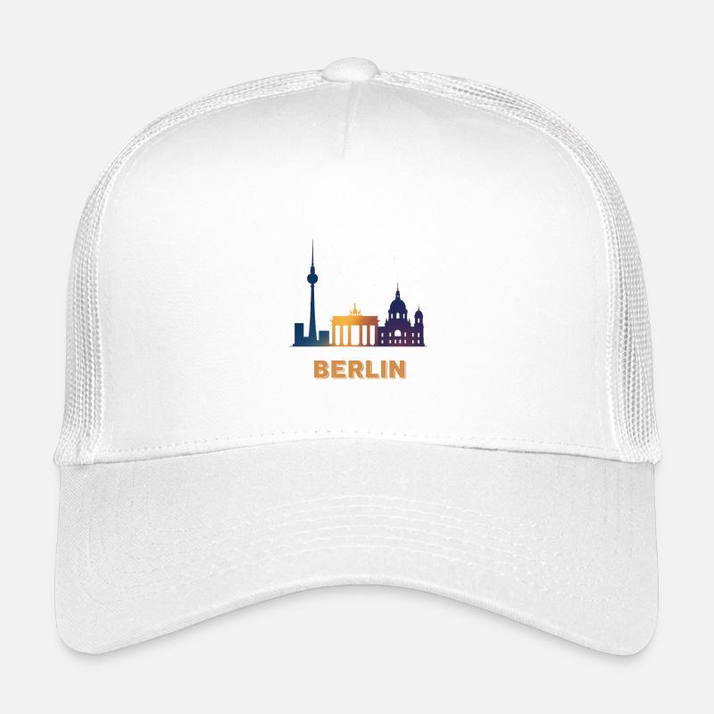 Berliner Skyline Farbverlauf Kinder Trucker-Cap