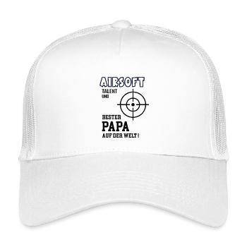 Joueur d’Airsoft Airsoft Papa Père Père - Casquette trucker enfant - blanc - Devant
