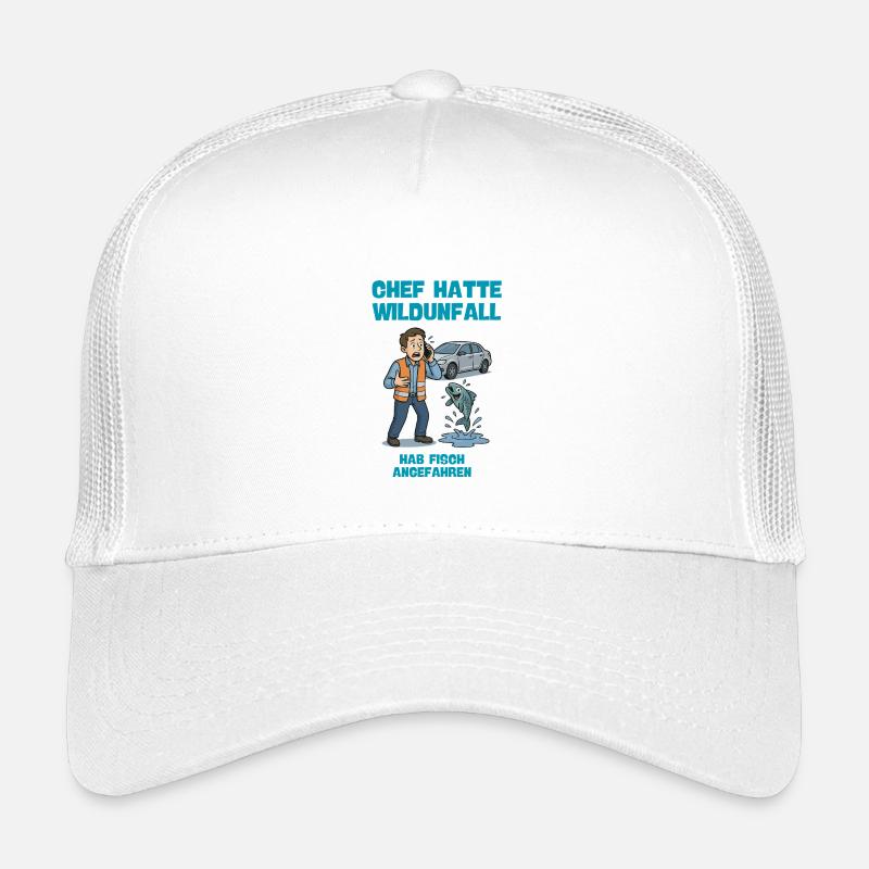 Chef Hatte Wildunfall Fisch Illustration  Kids’ Trucker Cap