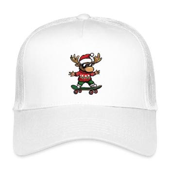 Moose Christmas Funny - Kids’ Trucker Cap - white - Front