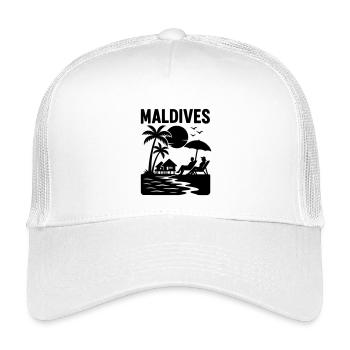 Malediven Maldives - Casquette trucker enfant - blanc - Devant