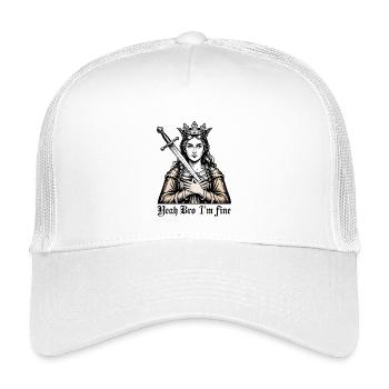 Yeah Bro I'm fine - Lustiges mittelalterliches Memeshirt - Kinder Trucker-Cap - Weiß - Vorne