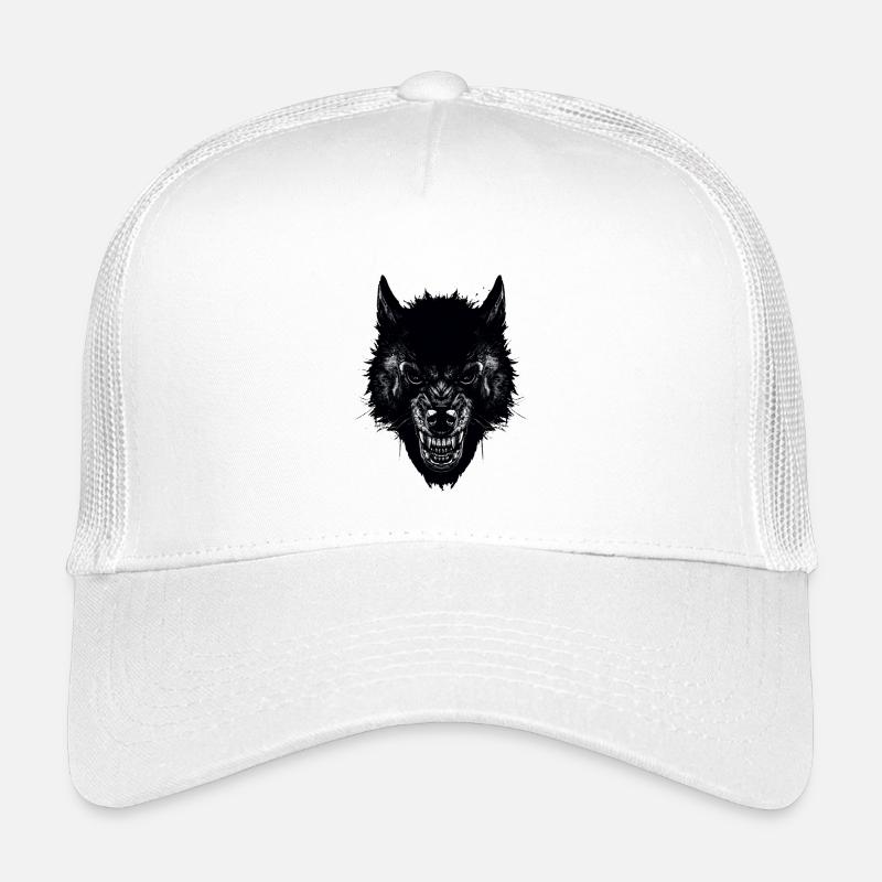Wolf - Kinder Trucker-Cap - Weiß