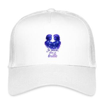 Signe astrologique des Gémeaux - Astrologie - Casquette trucker enfant - blanc - Devant