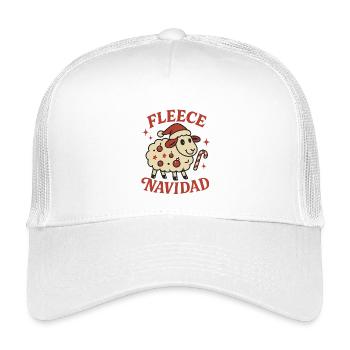 Lustiges Weihnachtsgeschenk Fleece Navidad - Kinder Trucker-Cap - Weiß - Vorne