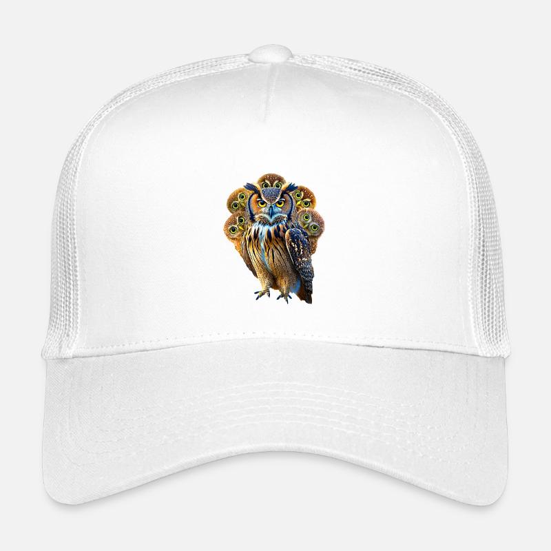 Eule - Kinder Trucker-Cap - Weiß