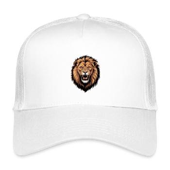 Lion vectoriel enflammé - Casquette trucker enfant - blanc - Devant