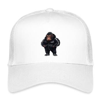 Gorilla Coach - Kinder Trucker-Cap - Weiß - Vorne