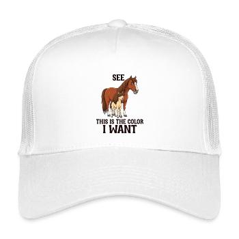 Humor Horse Rider Riding - Kids’ Trucker Cap - white - Front