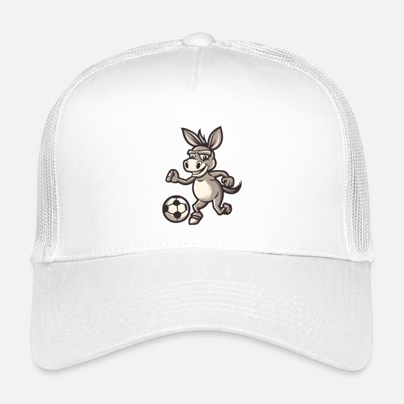 Esel Fußball Comic Kinder Trucker-Cap