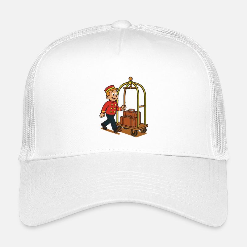 Piccolo Frankys Hotelwagen - Kinder Trucker-Cap - Weiß