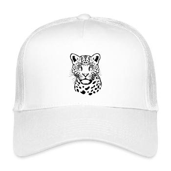 Leopard schwarz Geschenk Weihnachten  - Kinder Trucker-Cap - Weiß - Vorne