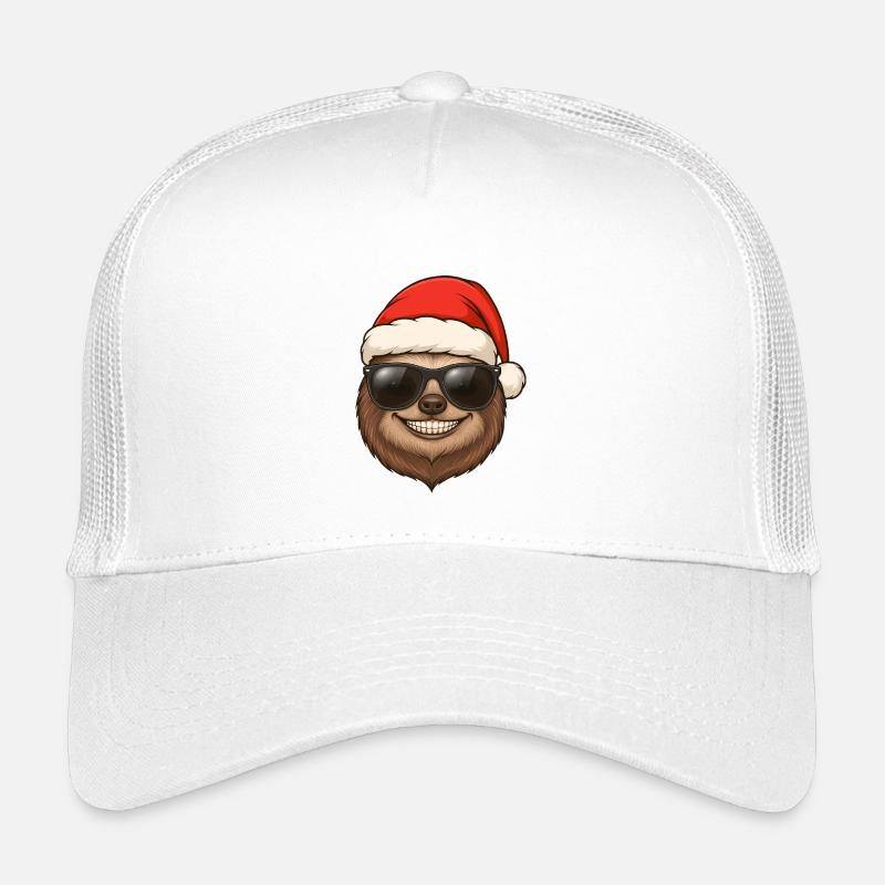 Cooles Faultier Weihnachten Portrait Geschenkidee - Kinder Trucker-Cap - Weiß