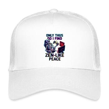 Gamer Rage Zen Frieden - Kinder Trucker-Cap - Weiß - Vorne