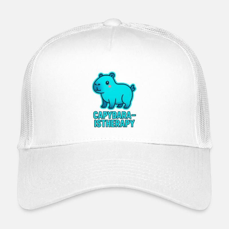 Capybara Therapie Motiv - Kinder Trucker-Cap - Weiß