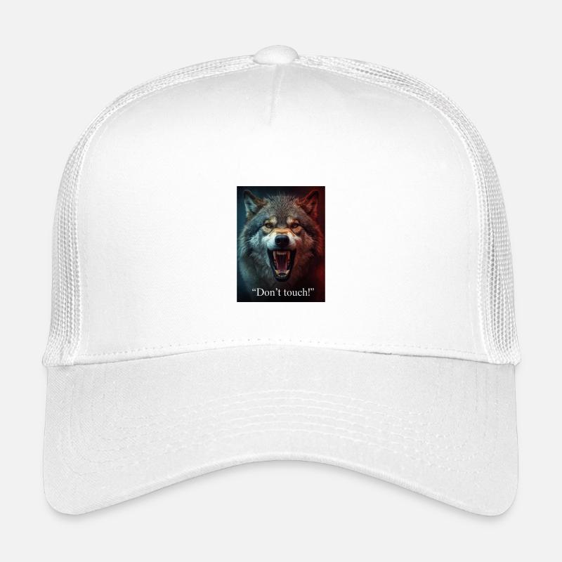 Wolfsangriff Dont Touch - Kinder Trucker-Cap - Weiß