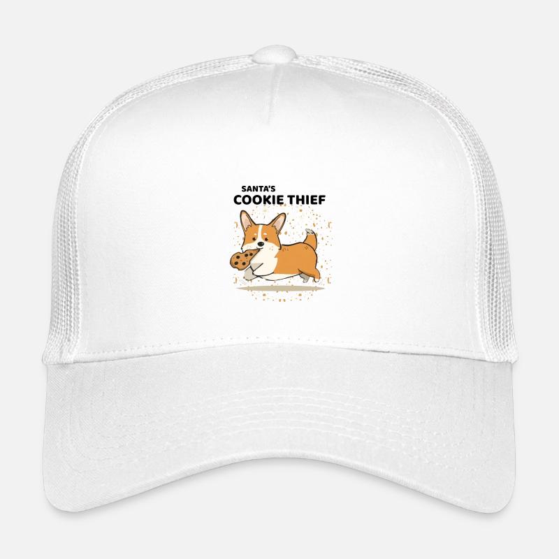 Santa’s Cookie Thief – Cute Corgi Christmas Kinder Trucker-Cap