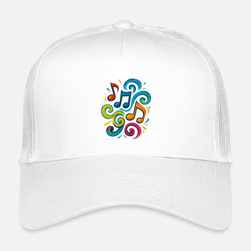 Notes de musique colorées Casquette trucker enfant