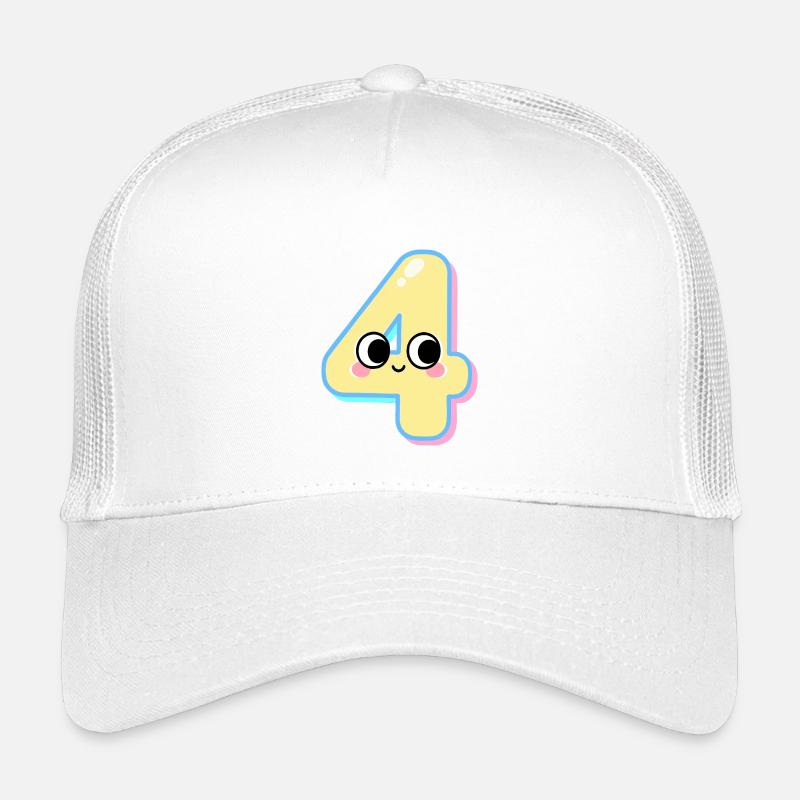Vier Kawaii lächeln - Kinder Trucker-Cap - Weiß