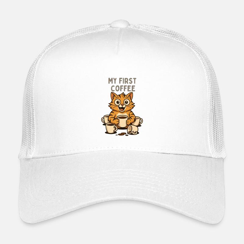 Meine Erste Kaffee Katze Kinder Trucker-Cap