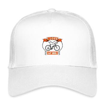 J’aime Mon Vélo – I Love My Bike - Kids’ Trucker Cap - white - Front