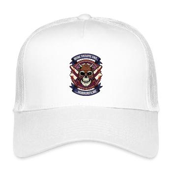 Meine Therapie: Horrorfilme - Kinder Trucker-Cap - Weiß - Vorne
