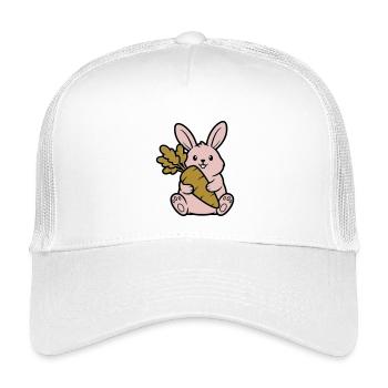 Cute Bunny with Carrot Carrot Comic - Kids’ Trucker Cap - white - Front