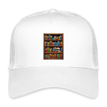 Bücherregal Illustrato Bibliothek - Kinder Trucker-Cap - Weiß - Vorne