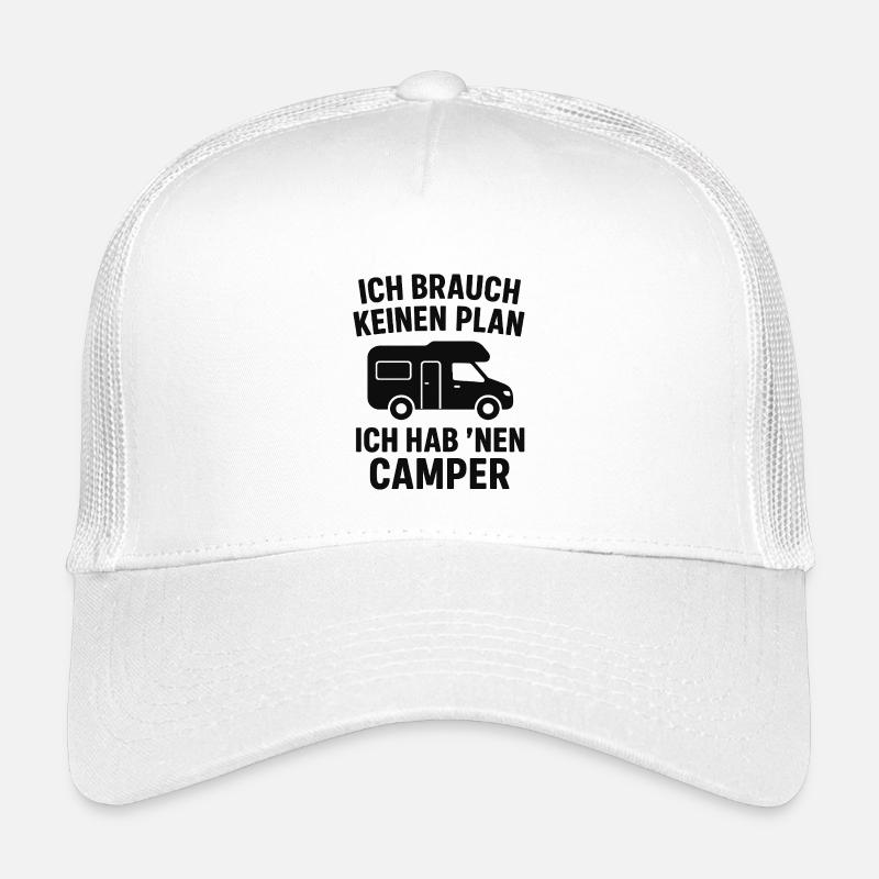 Ich brauch keinen Plan – Ich hab ’nen Camper II - Kinder Trucker-Cap - Weiß
