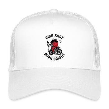 Ride Fast Burn Bright - Casquette trucker enfant - blanc - Devant