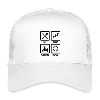 Installateur Tagesablauf - Kinder Trucker-Cap - Weiß - Vorne