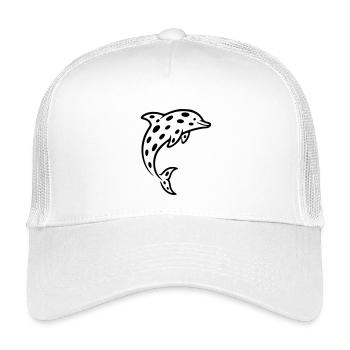 Delfin - Kinder Trucker-Cap - Weiß - Vorne
