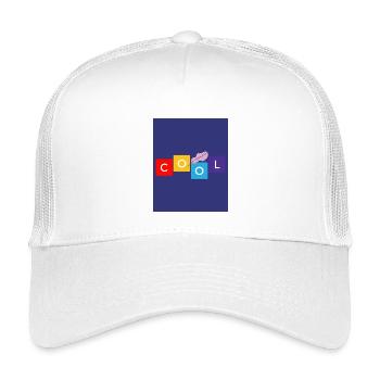 COOL. ZEN. FEUILLE. NATURE. ECOLOGIE. BIO. ARBRE.  - Casquette trucker enfant - blanc - Devant