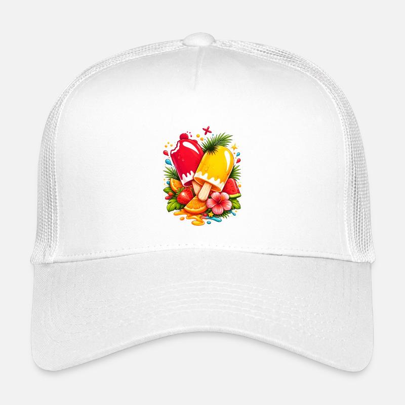 Tropisches Eis mit Früchten Illustration  Kinder Trucker-Cap