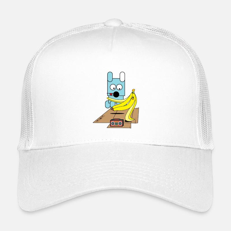 Bananen-Boogie-Welpe - Kinder Trucker-Cap - Weiß