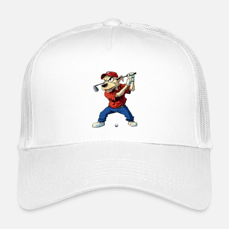 Hunde Golf - Kinder Trucker-Cap - Weiß