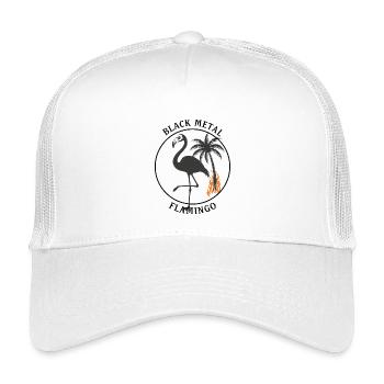 Black Metal Flamingo – Brennende Palme & Stacheldr - Kids’ Trucker Cap - white - Front