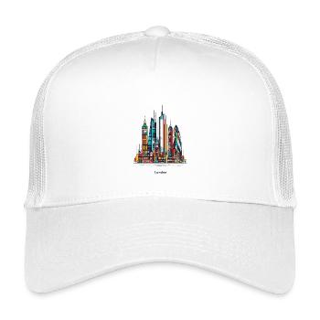 London's colourful skyline - Kids’ Trucker Cap - white - Front