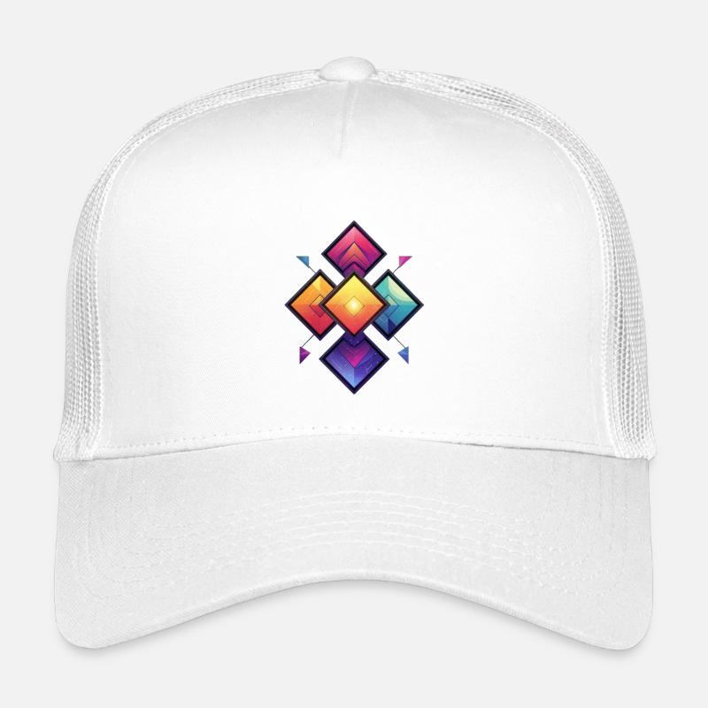 Regenbogen Diamant Kaleido Kinder Trucker-Cap