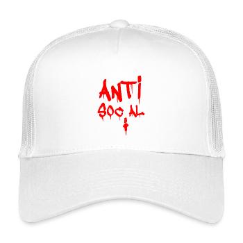 ANTISOZIAL! - Kinder Trucker-Cap - Weiß - Vorne